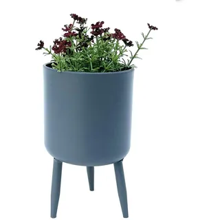 DanDiBo Ambiente Blumentopf mit Füßen 10 x 17 x 10 cm Grau