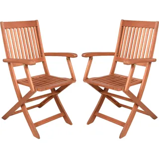 Garden Pleasure SEATTLE Klappstuhl 51 x 56 x 90 cm braun 2 St.