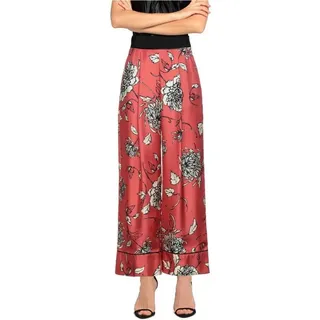 MONCLER Loungehose Damen Seidenhose Hose aus reiner Seide mit Blumenprint Gefertigt in Italien aus feinster, fließender Seide bunt 40/S