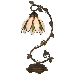 5LL-6355 Tiffany-Stehlampe-Lampe-Leuchte-Schreibtischlampe-Tischlampe Blume Rank