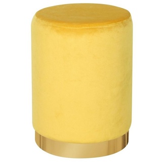 HTI-Living Sitzhocker Hocker Reese (Stück, 1 St., 1 Hocker), Fußhocker Polsterhocker Sitzzylinder gelb