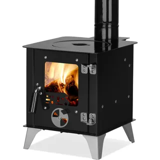 ECOfoxx Outdoor-Ofen TINY mit Herdplatte, Zeltofen, Gartenofen & Camping