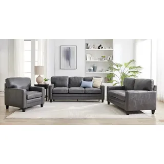 Happy Home 3tlg. Couchgarnitur - Grau