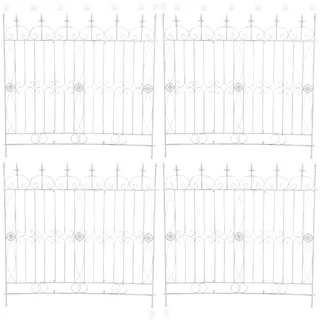 CLP Gartenzaun Mangold 4er Set  -  Weiß