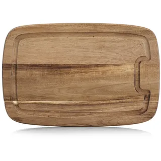 Zeller Schneidebrett mit Saftrille Holz 1 32 x 21 x 1,5 cm beige