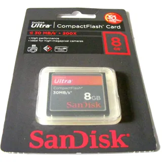 8GB Compact Flash Card Ultra 200x 30MB/s ( 8 GB CF Karte Ultra ) SanDisk Neu