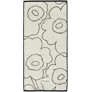 Marimekko - Piirto Unikko Handtuch, 50 x 100 cm, ivory / schwarz