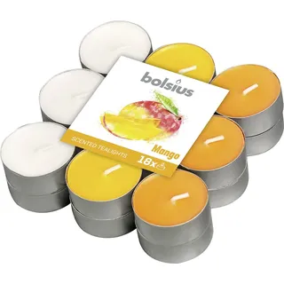 Bolsius Teelicht Bolsius Duftteelichter Mango Ø 3,8 cm, 18er Pack gelb