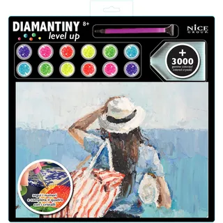 DIAMANTINY Level Up-Landscape Painting-Vacation Mädchen am Meer Diamond, A4, 96353