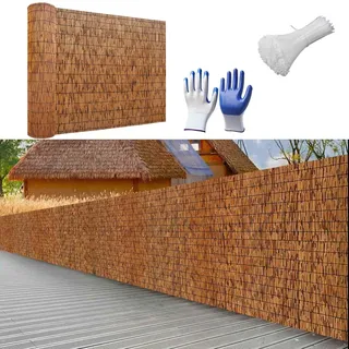 Natursache Bambus Sichtschutz Sichtschutzmatte Schilfmatten Sichtschutz 50 60 70 80 90 100 110 120 130 140 150 160cm H Balkon-Schilfzaun 1 Stuck Schilfrohrzaun Schilfrohrmatte Windschutz Sonnenschutz
