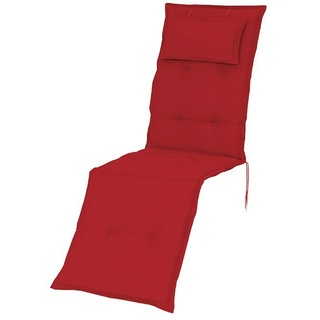 Sunfun Exclusive-Line Liegenauflage Deckchair  (Chili, L x B x H: 121 x 49 x 6 cm, Polyester)