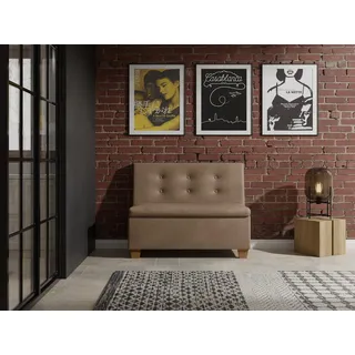 JKG Meble Essbank fur Kuche - Sitzbank Esszimmer mit Aufbewahrungsbehälter - Modern Essbank Küche - Stoff Velours - gepolsterte Rückenlehne - Braun - Monolith 09-120cm