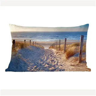 MuchoWow Dekokissen Strand - Meer - Niederlande - Dünen - Sonne, Dekoration, Zierkissen, Kissen mit Füllung, 50x30 cm bunt Rechteckig | 50 cm x 15 cm x 30 cm