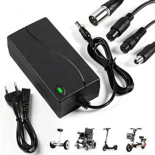 42V 2A E-Scooter Ladegerät Universell (5 Stecker) – Schnellladegerät für Xiaomi M365/Pro/1S/3, Ninebot Segway, Wispeed & UrbanGlide – Netzteil für 36V Akku Hoverboard, Elektrofahrrad & Elektroroller