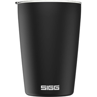 SIGG Neso Cup Black Thermobecher (0.3 L), schadstofffreier und isolierter Kaffeebecher, Coffee to go Becher aus 18/8 Edelstahl, mit Keramik Pure Ceram Beschichtung
