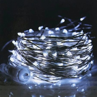 LED Außenlichterkette 15m erweiterbar Weihnachtsbeleuchtung Party Lichterkette kaltweiß