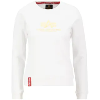 Sweater ALPHA INDUSTRIES "ALPHA Women - Sweatshirts" Gr. XS, goldfarben (white, gold) Damen Sweatshirts