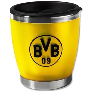 Borussia Dortmund Thermobecher / Kaffee Becher / Tasse - Coffee to go gelb BVB 09 - plus gratis Aufkleber forever Dortmund