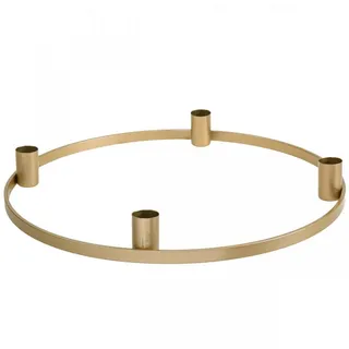 Viana Kerzenhalter Kerzenring Stabkerzenhalter Metall Mattgold Ø35cm für festliche