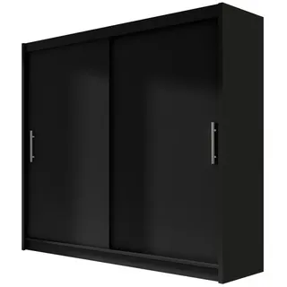Mirjan24 Schiebetürenschrank London I 180 x 215 x 58 cm Schwarz