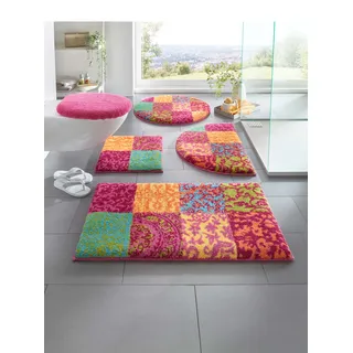 Badematte GRUND Gr. 4, pink, rechteckig (70cm x 120cm ), Badematten, Badematte