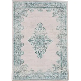 benuta pop Teppich Laury Türkis 160x230 cm - Vintage Teppich im Used-Look