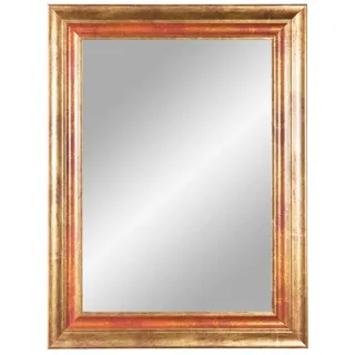 Online-GalleryKing Wandspiegel nach Maß 80 x 60 cm Rot Gold Barock Shabby Vintage für | Flur | Badezimmer | Wohnzimmer | Schlafzimmer | Spiegel Rahmen OGK-EH24