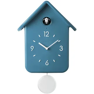 Guzzini – QQ Premium – Wanduhr mit Pendel – Himmelblau, 24,8 × 12 × H 39 cm – Design von Brogliato Traverso – 168650275