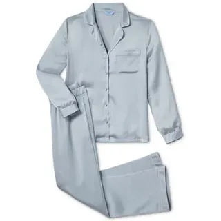 Tchibo - Satin-Pyjama Grau - Gr.: 42 - grau - 42
