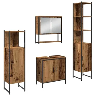 vidaXL Badezimmermöbel-Set 4-tlg. Braun
