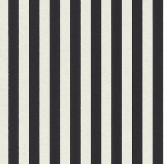 Casa Padrino Barock Textiltapete Schwarz / Weiß 10,05 x 0,53 m - Barock Tapete mit Streifen