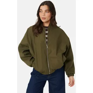 Brave Soul Kurzjacke Kurze Bomberjacke für Damen beige S