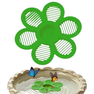 Schwimmende Bienentränke - 19,3cm Blumenförmige Trinkschale | Schmetterlings-Wasserstelle | Für Garten Teich Pool Bauernhof Springbrunnen, Insektenrettung Durstlöscher, Naturschutz Deko
