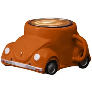 Buhdjfnke Lustige Kaffeetasse in Form Eines Käfers, Modische Kaffeetasse in Autoform, Teetasse für Autofans, Handgefertigt, B
