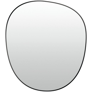 Spiegel , schwarz , Metall , Maße (cm): B: 24 H: 24 T: 3