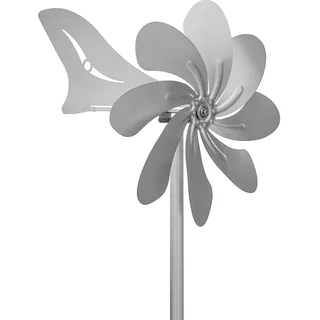 Skarat A1007 - steel4you XXL Windrad Windmühle Speedy40 Plus aus Edelstahl (40cm Rotor-Durchmesser), kugelgelagert, mit Windfahne (360° Grad drehbar) - Made in Germany (75cm)