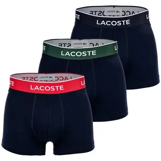 Lacoste Boxer Herren Boxershort 3er Pack Baumwolle (Packung, 3er Pack) blau|grün|rot S