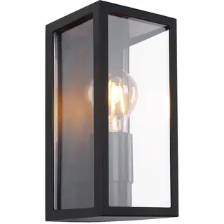 GLOBO Außenleuchte Aluminium 11 x 22,8 cm 1x E27 schwarz