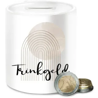 Shirtracer Spardose Spardose Trinkgeld I Tringelkasse I Arztpraxis I Friseur I Bäckerei I, (1-tlg), Trinkgeld weiß