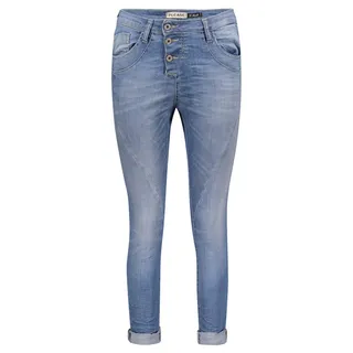 Please Damen Jeans P78a Boyfriend - Blau - Light Blue Denim XXS XS S M L XL Stretchjeans 98% Baumwolle Denim Deluxe, Größe:S, Farbvariante:Light Blue Denim (1670) - S