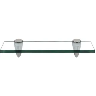 EINFEBEN Glasregal Wandregal Klarglas, Glasregal mit 8mm ESG Sicherheitsglas und Halterung, perfekt geeignet als Duschregal/Badablage/Glasablage für Bad, Küchen,Balkon, Verschiedene Größen (30x10 cm)