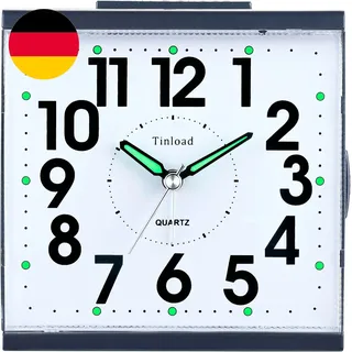 Tinload Analog Seniorenwecker Mit Nachtlicht, 4.7 Zoll Großes Zifferblatt, Tisch