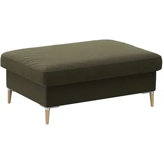 FLEXLUX Pouf Fiore, Kaltschaum, Füße Alu+ Eiche grün