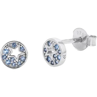 Tom Tailor Ohrstecker Zirkonia Blau/Silber 2100602 6,0 mm