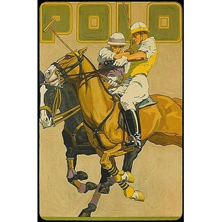 Schatzmix Polo Zwei Männer auf Pferden Metallschild 20x30 Deko tin Sign Blechschild, Blech, Mehrfarbig, 20x30 cm