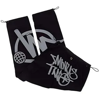Minus Two Cargo Hose Y2K Herren | Baggy Jeans 2023 Cargo Jogginghose Y2k Jeans Baggy | Hip-Hop Cargo Hosen Männer | Harajuku Denim Schwarze Print Loose Men Rock Straight Hose Mit Weitem Bein - M