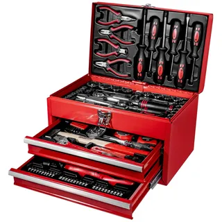 Brüder Mannesmann Werkzeuge Werkzeugset 157-tlg. rot 40 cm x 27,5 cm x 26,5 cm