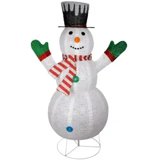 Lex XXXL LED Weihnachtsfigur 180 cm Schneemann Figur beleuchtet Weihnachtsdeko Timer : Schneemann