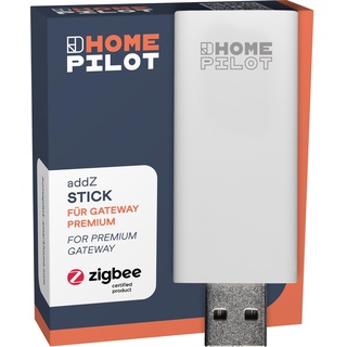 HOMEPILOT - addZ-Stick, Zigbee Erweiterung für das Gateway premium - weitere Smart-Home Produkte integrieren (LED Lampen und Zwischenstecker/Steckdose mit ZigBee 3.0 Funk)