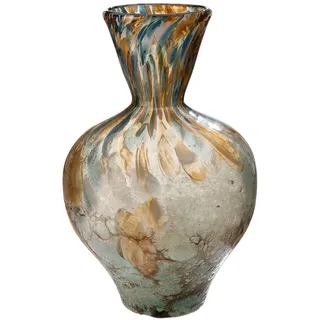 Gilde Glas Art Vase Bronko aus Glas - Braun - Höhe 31cm x Ø 20cm - durchgefärbt und wasserdicht - Blumenvase